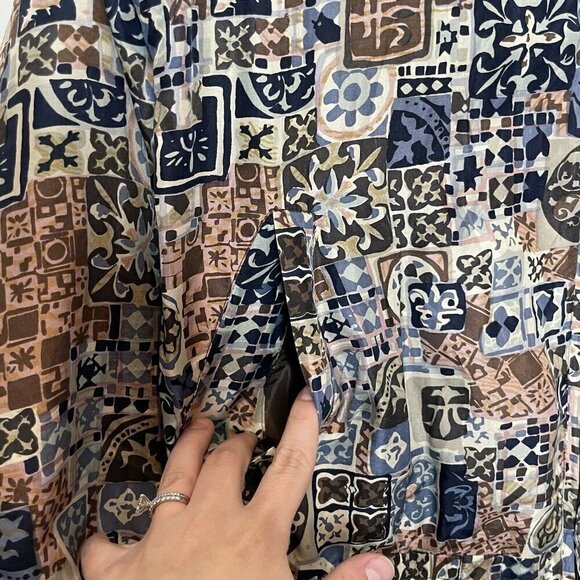 Vintage Womens 100% Silk Floral Patchwork Bomber Jacket Size Small - Picture 3 of 6